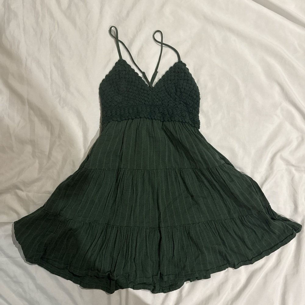 Aerie Dark Forest Green Mini Dress